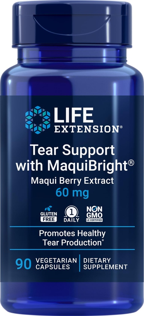 与 MaquiBright , 90 蔬菜 Capsules 的 生命延长泪水支持