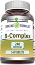 神奇配方 维生素B 配有11个关键营养素的复合体 QQ 配方 维生素B1, B2, B3, B6, B12, 叶酸, Biotin, Choline, Inositol, PABA (240 Counter)