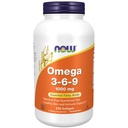 Now Foods Supplies, Omega 3-6-9 1000 mg 配以 Flax种子, Evening Primrose, Canola, Black Currant 和 南瓜种子油, 250 软胶