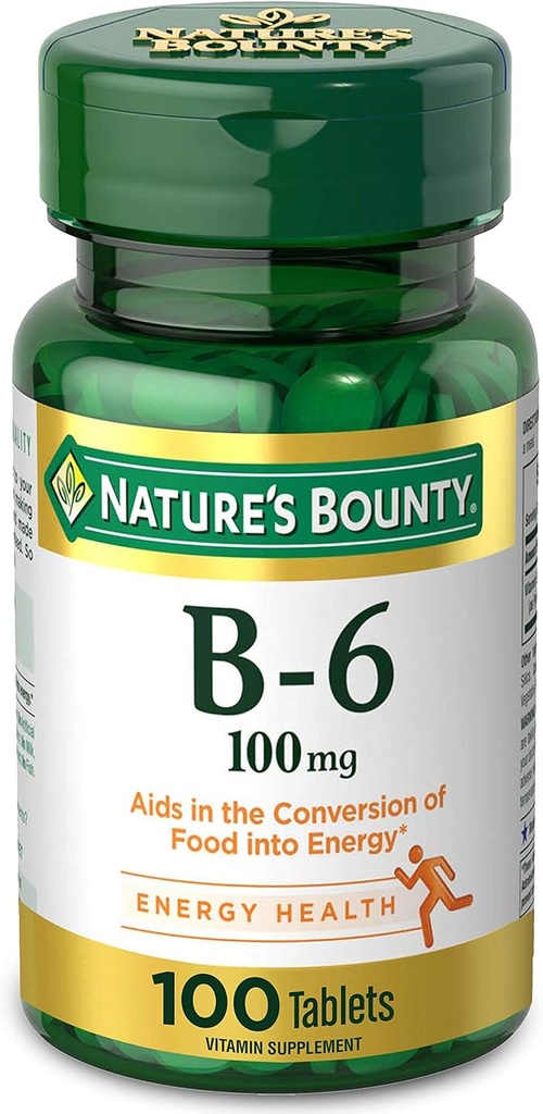 自然?丰产维生素B6,100mg,平板,100Ct.