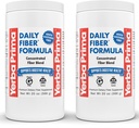 Yerba Prima Daily Fiber Formula - 20 oz粉(包2) - 无味,集中的溶液/溶液混合剂,Psyllium Seed Husks, Acacia Gum, Apple Fiber 补充剂 - 常规 Colon Cleanser