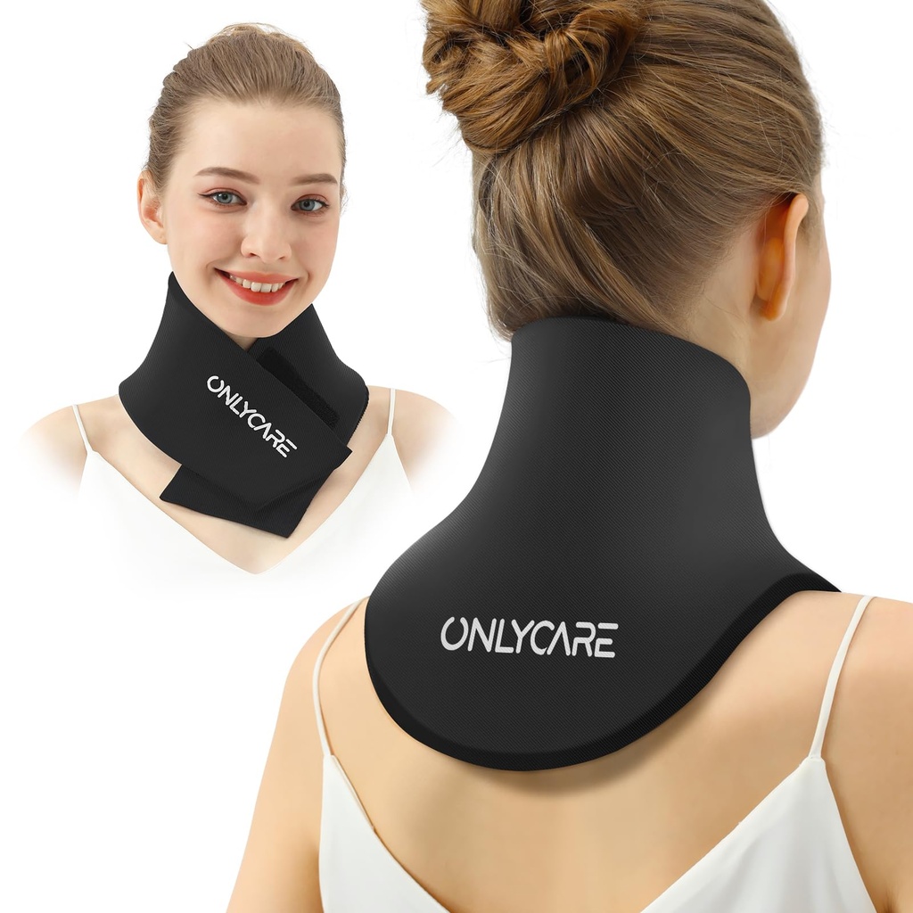 OnlyCARE Neck 冰块包 Gel - 升级冰块包,用于颈部复用、热冷压缩、减轻疼痛、居住、施压、办公室压力