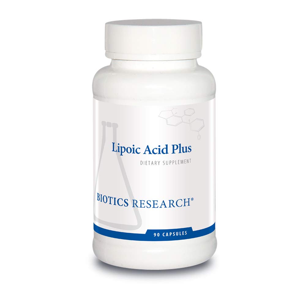 生物学研究 Lipoic Acid Plus - Alpha-Lipoic Acid,维生素C,强抗氧化剂,促进眼部健康,90 Capsules