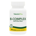 NaturesPlus B-Complex with Rice Bran - 90片 - 蔬菜,格卢滕免费 - 90种服务