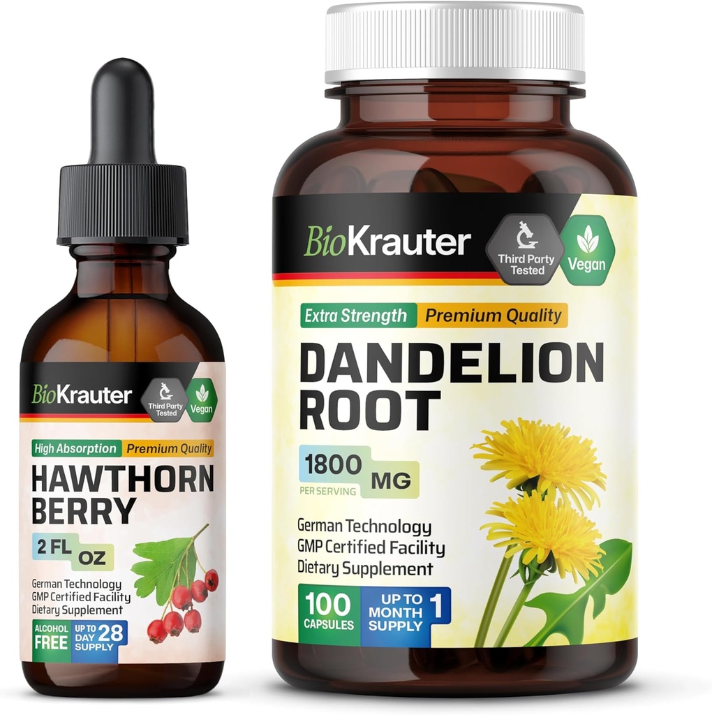 BIO KRAUTER 霍桑叮當 2 Fl. Oz. & Dandelion 100 Capsules