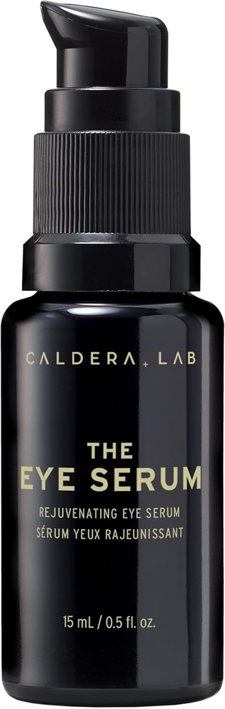 Caldera + Lab The Eye Serum + 男子眼血清为精细的线条,深色的圆圈和膨胀而形成.