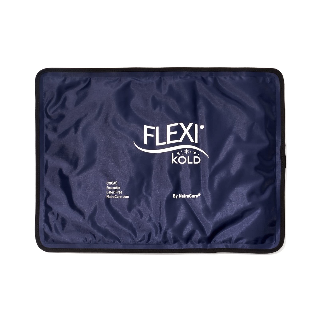 FlexiKold Gel冰包(标准大号:10.5"×14.5"),用于伤害再利用,后痛救济,膝盖包装,外科手术后,膝盖冰包,肩部-6300-COLD,由NatraCure制作.