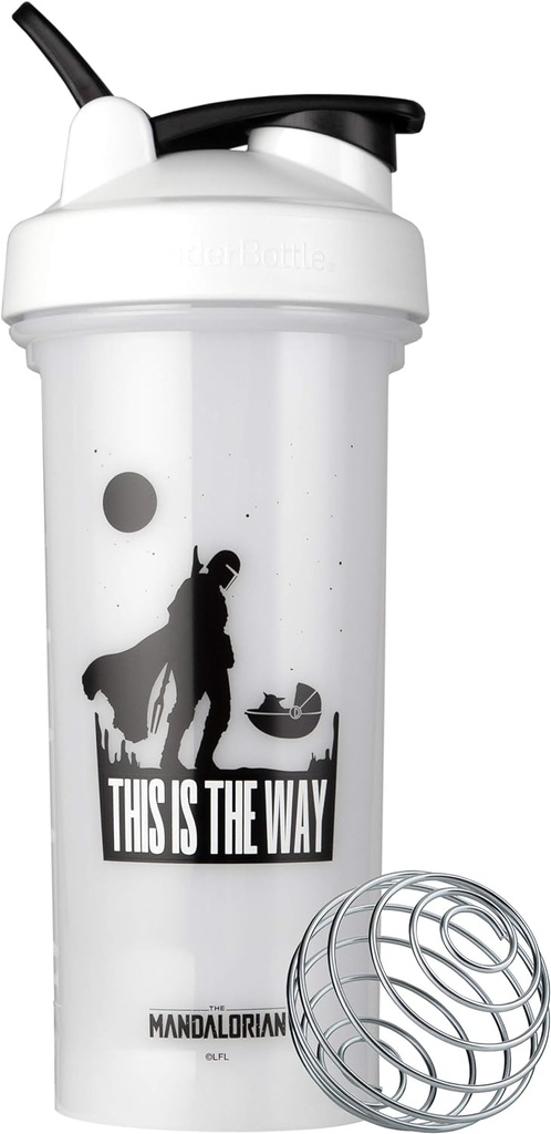 BlenderBottle Star Wars Shaker Bottle Pro系列 完美地用于蛋白质摇摆和预演,28-Ounce, This Is The Way