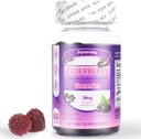 老年莓(Gummys Sambucus),配有维生素C的男女免疫支助补助,Elderberry Flavor Gummy,30日供应 -- -- 60计