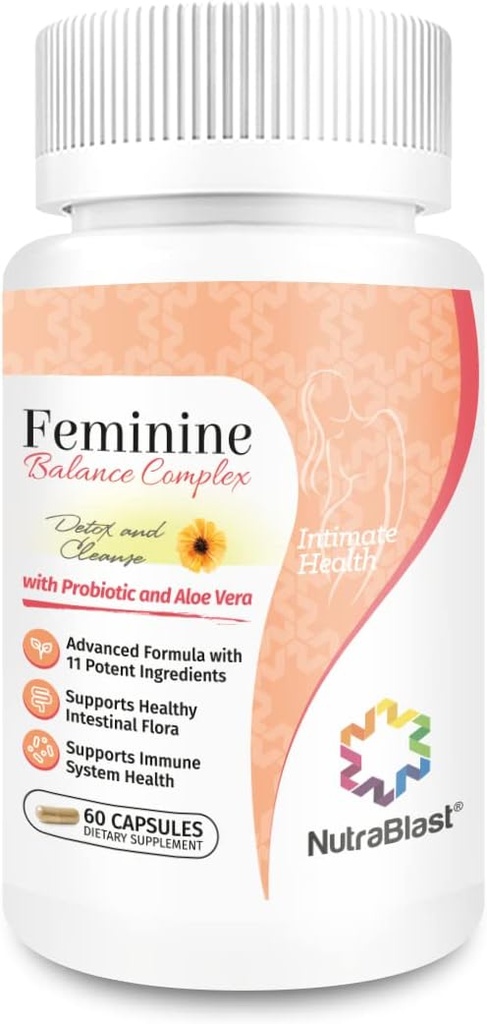 核爆女性平衡复合物(60 Capsules) → 阴道解毒和清洁抗生素 → 支持健康的肠道花和免疫功能 → 高级公式 11 个天然成份