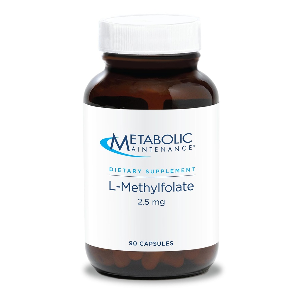 L-Methylfolate 2.5 mg - L Methyl Folate, Methylfolate Suppose for Methylfolate B9(5-MTHF)用于脑健康,焦点,以及冷静 - 30 capsules (Pack of 1)