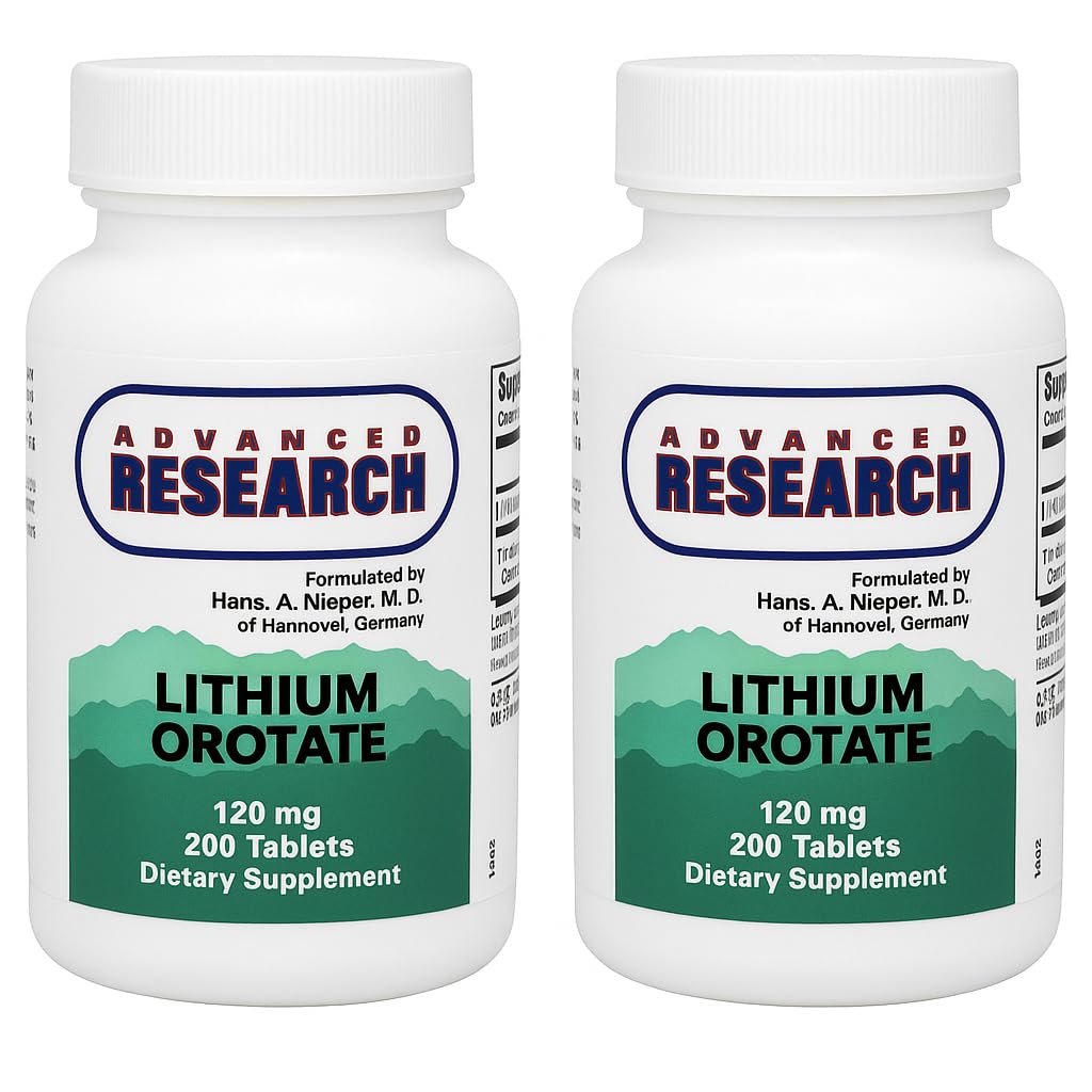 营养载体先进研究 Orotate锂 120 Mg 200 片(2包)