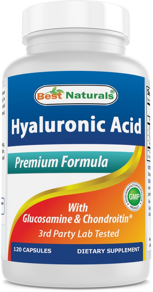 Best Naturals Hyaluronic Acid 100 mg 120 capsules - 支持健康关节和年轻皮肤(859375002702)