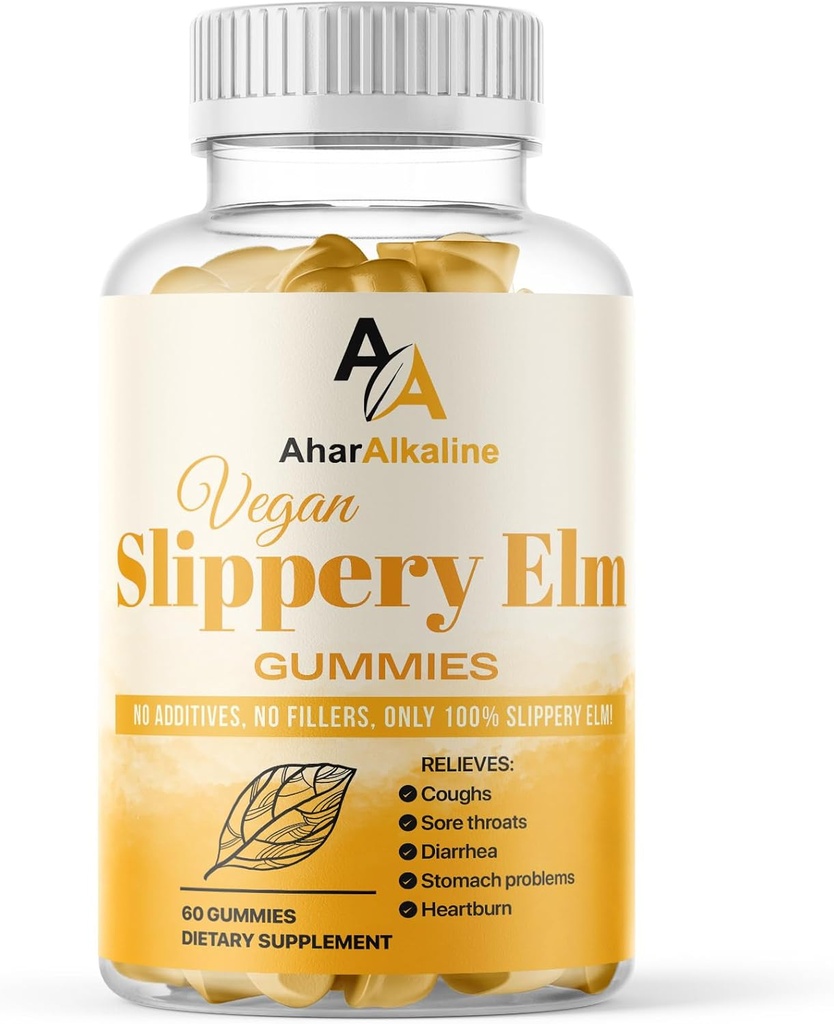 (原始内容存档于2019-09-25). Slippery Elm Gummys, Suppless for Sore Throats and Digestion, Frue Flawared, 60 Counter (Pack of 1).