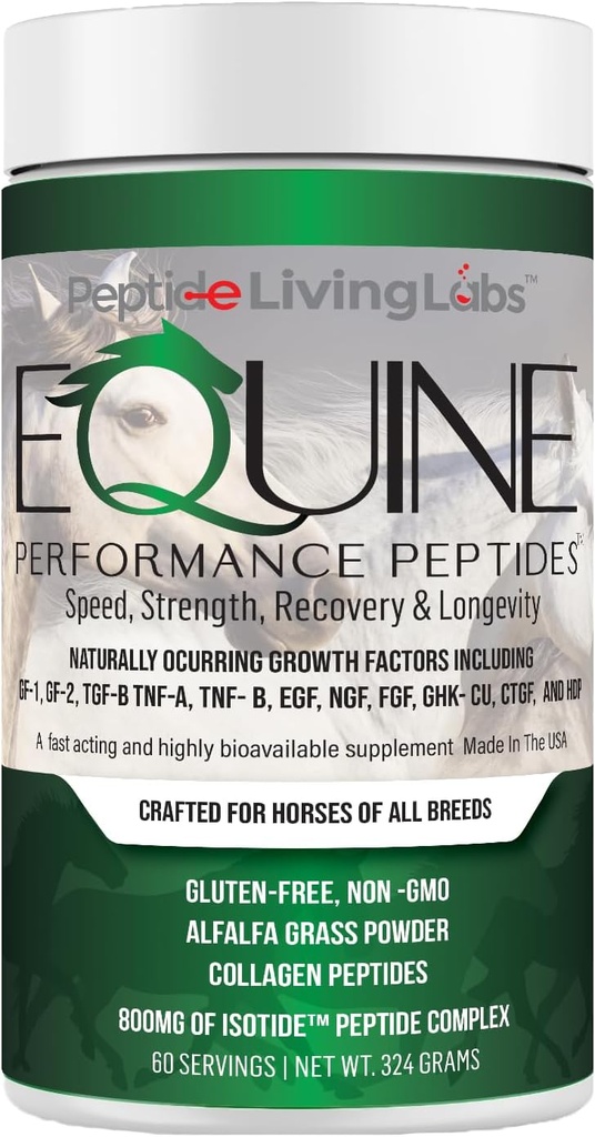 Equine Pperfectides horse Peptides,有机马补充,Hoof 联合和肌肉支持,Horse的重量增益,60名服务员