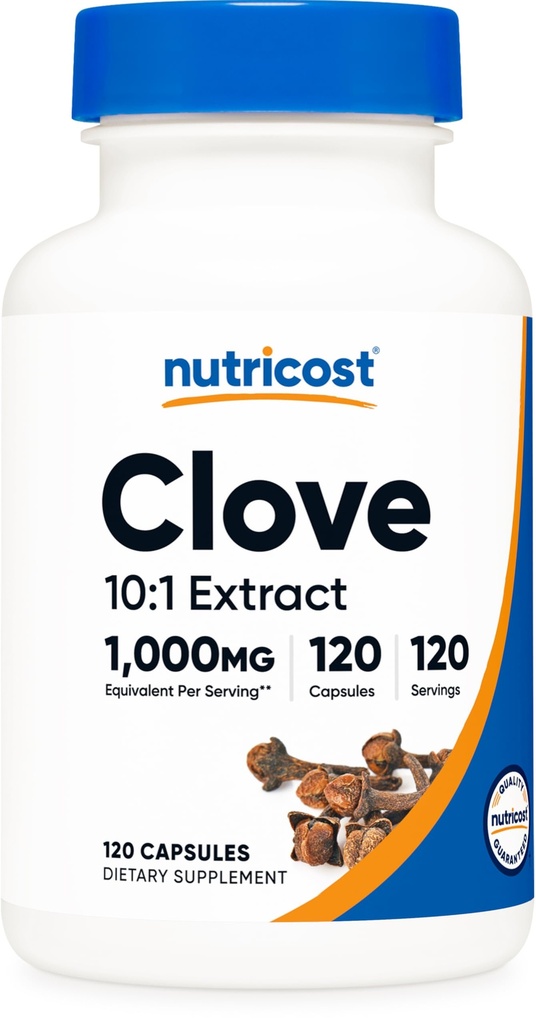 营养成本 Clove 10:1 提取 1000 mg 等效人, 120 capsules - Vegan, GMO Free, Gluten Free