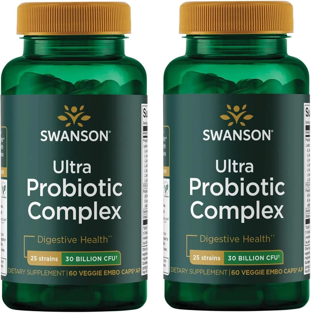 Swanson Ultra Probiotic Complex 30亿Cfu 60 Veg Capsules(2包)