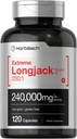 Horbäach - Longjack Tongkat Ali - 240,000 mg(200:1 Potent Excert) - 120 Capsules - 极端男性性能补充 - 超集中草药提取公式 - 非GMO & Gluten自由药丸