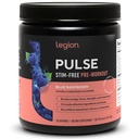 LEGION Pulse Pre Workout 补充 - 所有天然硝氧氧化物预研饮给布尔斯特能源,Creatine Free,自然甜化,Beta Alanine,Citrulline,Alpha GPC (Cafeine Free Blue Razz)