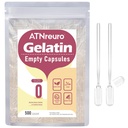 大小 0 空 Gelatin Capsules 有 2 个微勺 - 500 个 空空 Capsule - Gel Pill Capsules 供粉末补充