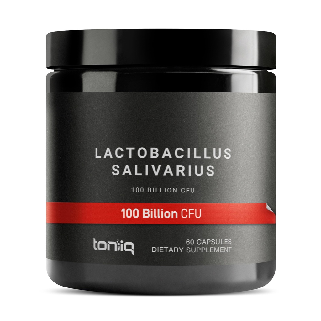 Toniiq 100亿CFU Lactobacillus Salivarius Probiotic - 最高验证的CFU 计数 - 第三方试验的概率 - 60位植物人 Capsules - 30位服务者 - TQ 验证