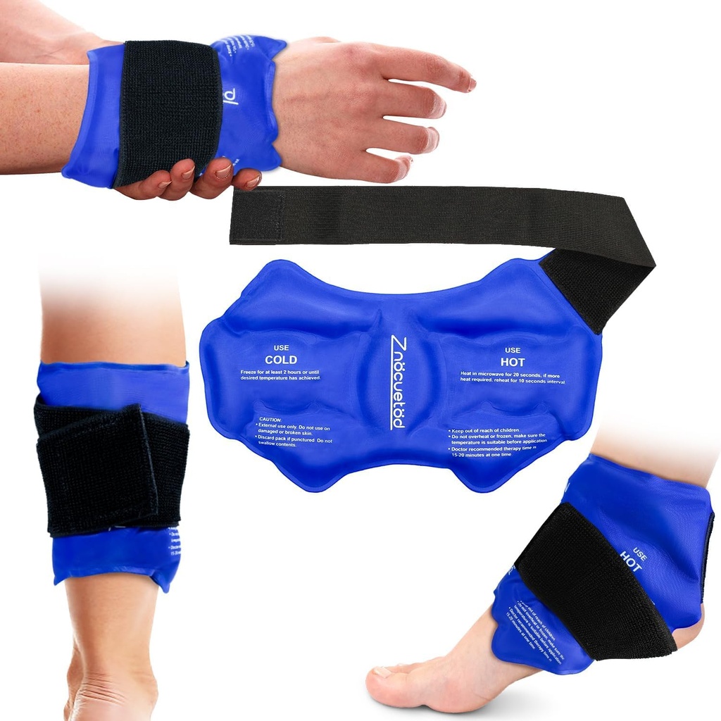 ZNÖCUETÖD Ankle 冰块包装用于居民、Gel Wrist 脚冰块包装用于伤痛复用、热冷包装用于止痛、Achilles Tendonitis、Plantar Fasciitis、Splained、外科复苏