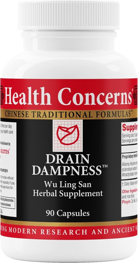 健康关注 排水潮 – 肾脏支持 – 保留水救济 – 中草药配方 阿里斯玛,波里亚,多肽,肉桂 – 2250 mg 专有草药混合剂 – 90 Capsules