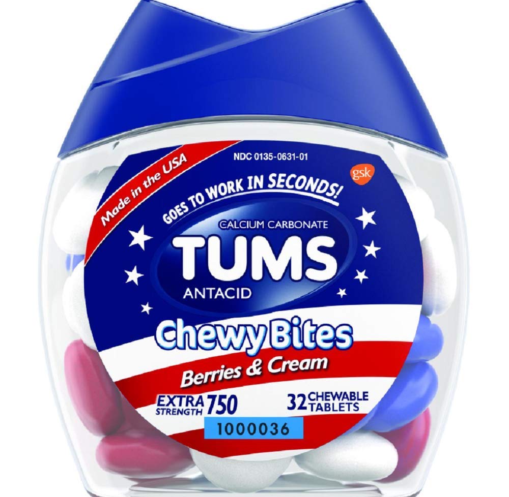TUMS Chewy Bites Berries & Cream - 32 计数