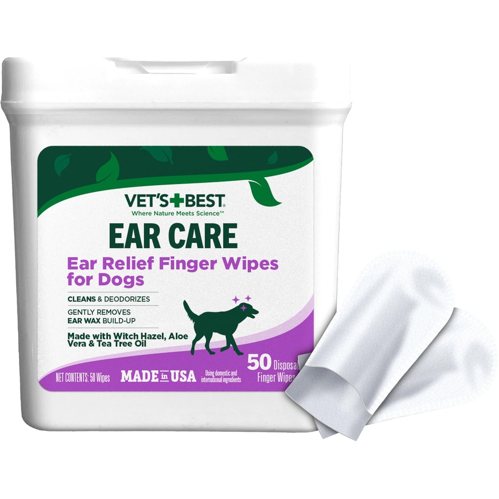 (原始内容存档于2018-09-21). Vet's Best Ear Relief Finger wips, Ear Cleaning Finger wips for Dogs, Sooths & Deodorizes, 50 proposable Dog wips (英语).