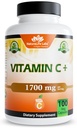 NaturaLife Labs 维生素C配有维生素D3,锌,老莓和姜根 – 每服1700毫克 – 100 Capsules, Vegan, Non-GMO, Gluten Free