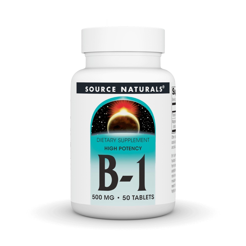 天然维生素B-1 Thiamin 500mg - 高发性,500mg - 50片