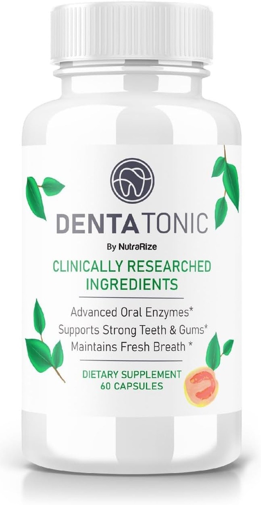 Denta Tonic Teeth and Gum Support, Denta Tonic Pills to Transform your 口腔护理常规与自然牙科保健支持, DentaTonic 片式高级口腔公式(60 Capsules)