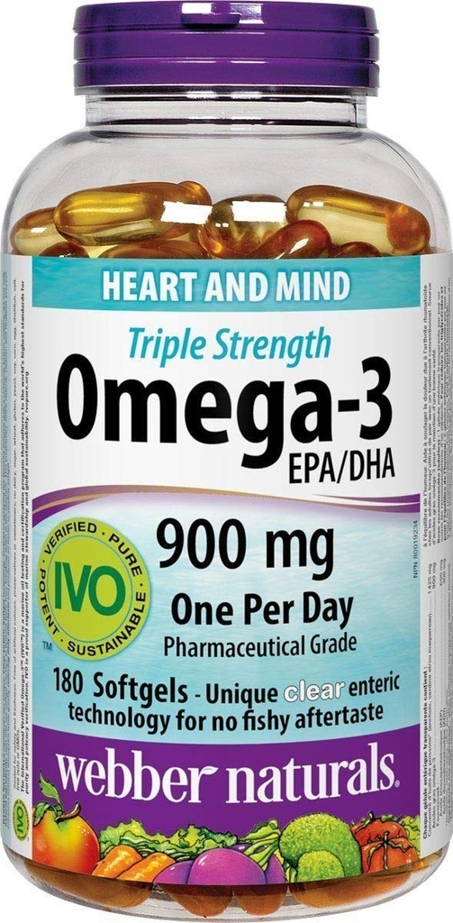 (原始内容存档于2017-03-03). Webber Naturals Triple-Strength Omega-3, 200 Softgels.