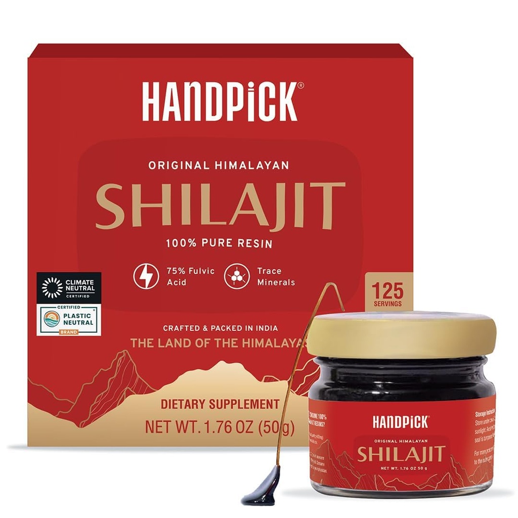 纯喜马拉雅Shilajit Resin 包装在可回收的Ziplock邮袋中