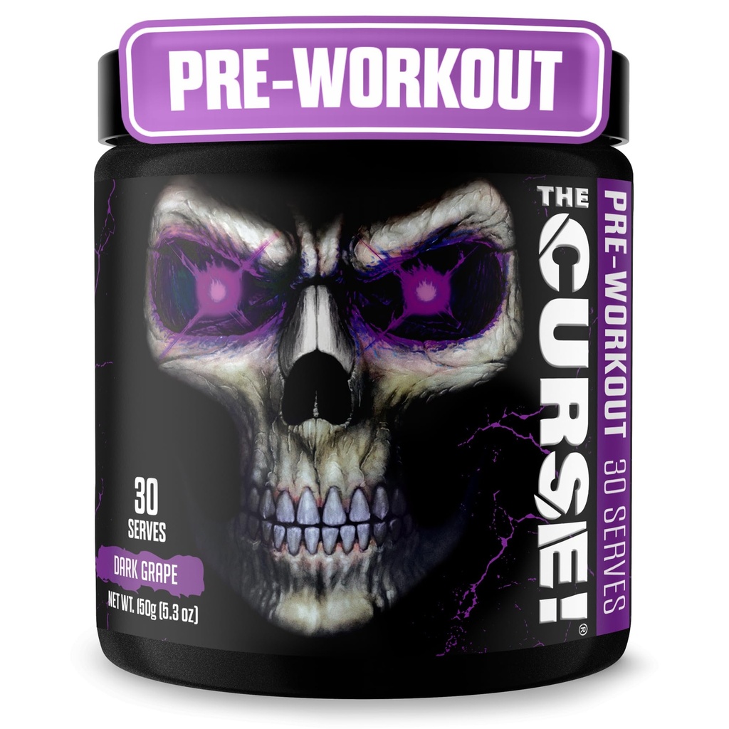 JNX 移植诅咒! 暗葡萄 配有 Creatine 的 Dark Grape Pre Workout Powder – Extreme Energy Prework for Men and Women – 30 services – L Citrulline, Beta Alanine & Cafeine 用于泵,强力和焦点