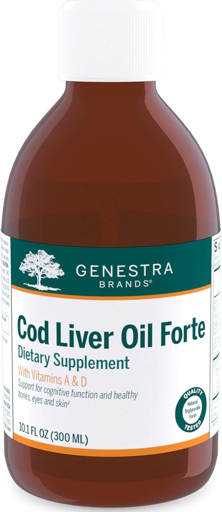 Genestra Brands Cod Liver Oil Forte + Vitamin + 基本脂肪酸补充 → 10.1 fl.