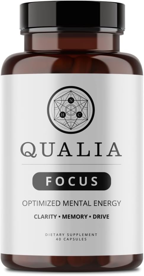 Qualia Focus Brain Booster Supplement QQ A 强大的新热带设计,以提供持续精神能量,警示,集中和记忆 QQ与Ginkgo Biloba,L-Theanine Plus QQ 1个月供应