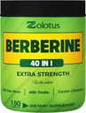 Zolotus Berberine Supplement 40 in 1, 配有海苔, 肉桂, 牛奶硝酸盐, 苹果苹果苹果醋醋, Quercetin for Digestion, Immune System & Heart Health 等