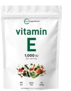 微成份 维生素 E 1000IU, 240 Softgels 纯维生素 E 油药 → 皮肤、面部、心脏和免疫健康抗氧化剂补充剂 → 非GMO, Gluten Free