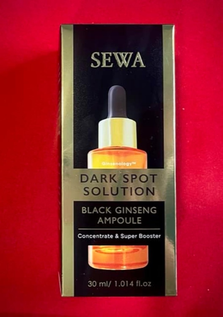 Sewa Dark Spot溶液 黑色 Ginseng Ampoule 聚焦和超级助推器 30 ml. Malasma 处理, 1.01 Fl Oz (Pack of 1), Pack of 1