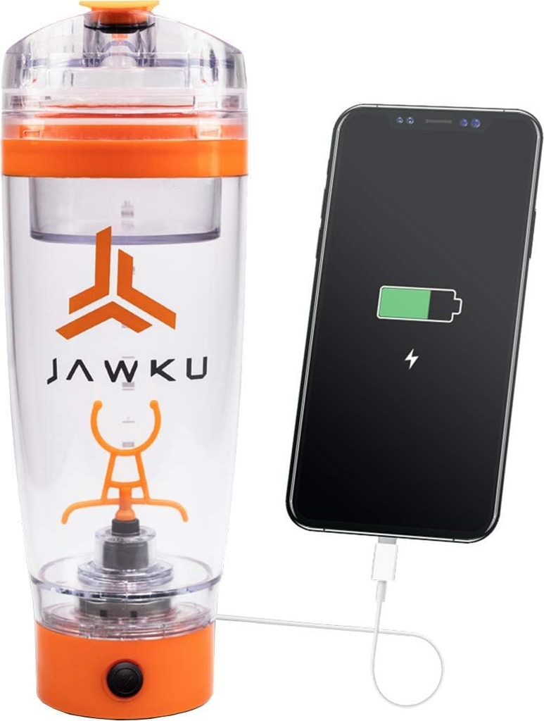 JAWKU POWER SHKER BOTLE 现在使用干燥存储器 // 一个强大的11,000 RPM混音器和为您的设备建造的充电器 / 600 ml (20oz). BPA 免费/ *NEW * 干燥存储器