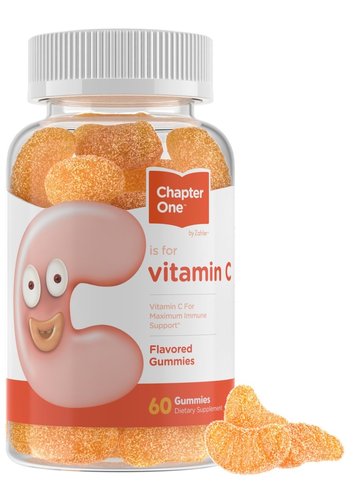 Zahler - 第一章 成人和孩子的维生素C Gummys 125 mg(60 Flavored Gummys) 认证的Kosher Gummy Vitamins C Chewable Vitamin Gummys - Chewable Vitamin C Gummys - 维生素C Gummys 孩子们