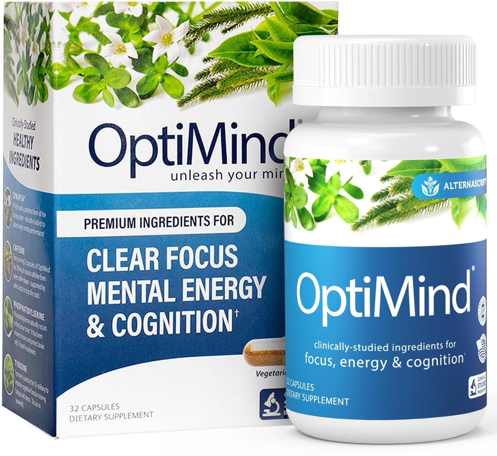 Bacopa Monnieri Brain Assupposed for memory and Focus, Nootrophics with Phosphatidylserine, Huperzine A, 非GMO, 临床研究成份, 32 Capsules