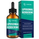 Berberine HCL 与锡兰锡桂的补编 - 高吸附力的 Liposomal Berberine 液滴 3000mg - 12 in 1 Natural Infedients - AMPK 活性剂 - 2 Fl Oz