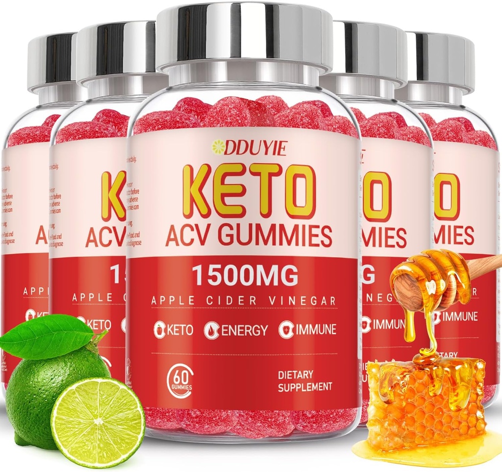 (5 Pack) Keto ACV Gummys Extreme of 1500MG, Gummys, Apple Cider Vinegar 配以石榴甜菜汁粉和B12, Vegan 和 Non GMO, 300 Gummys 配制的苹果苹果苹果醋