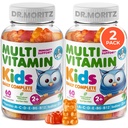 DR. MORITZ Kids 多维他命Gummys - 与儿童维生素A C D E B6 B12 锌和更多 - 完整的日常支持 - 蔬菜和非GMO, 2 Pack (120计)