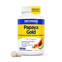 Enzymedica Papaya Gold, 具有天然有机Papaya & Chlorophyl 的高级消化酶, 用于综合消化支持, 高发性Bromelain & Papain, Vegan, Mint, 60可切片