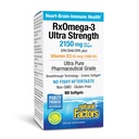 自然因素 RxOmega-3 超强 - 大脑和心脏健康支持的饮食补充 - EPA & DHA 眼健康补充 - Omega-3 脂肪酸补充 - 60 软胶(30种服务)