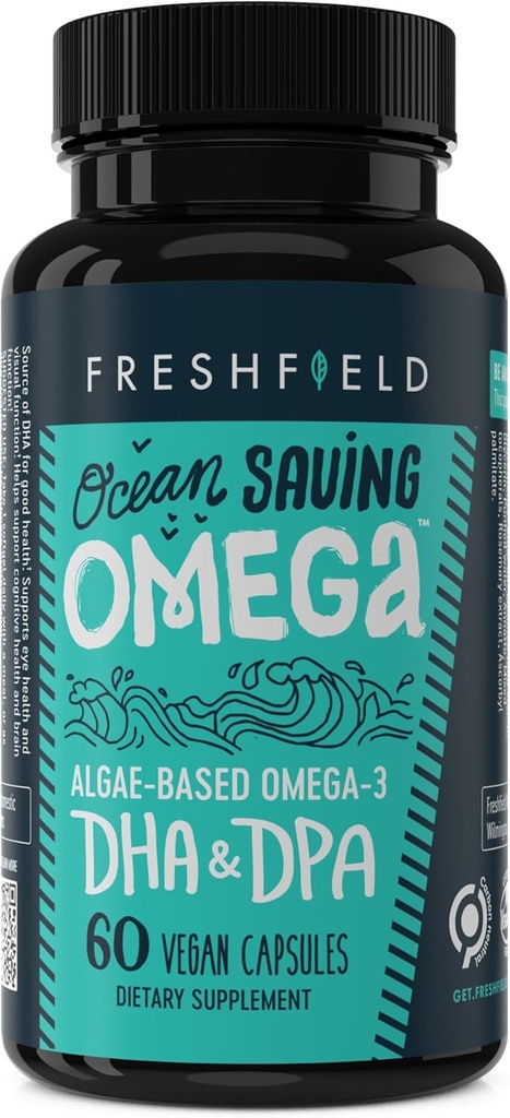 海洋拯救Omega,藻类Omega 3,DHA补编,2-月供应,可持续来源,每卡普尔最高DHA水平(440毫克),w/DPA