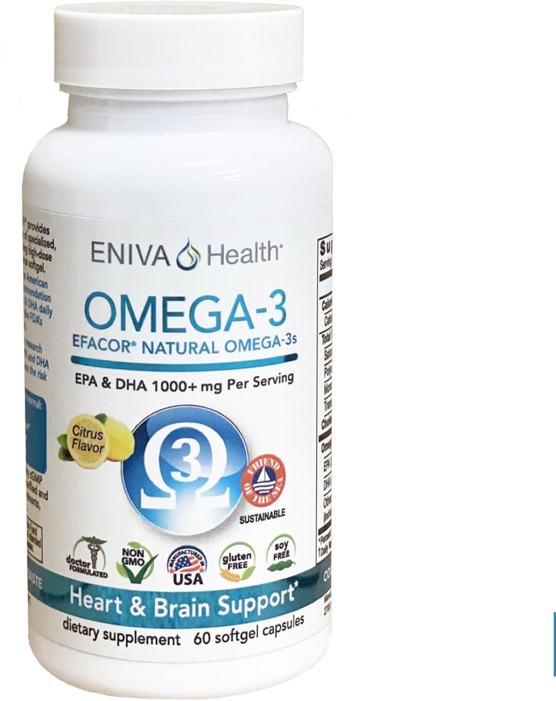 Eniva Omega-3 鱼油高环保局/DHA Premium 鱼油日报补编(60盖)